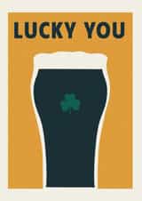 Classic Birthday Card - Guinness - Lucky You created by Little Egret Design