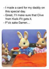 Funny Father’s Day Card - Clive from Kwik-Fit created by Brainbox Candy