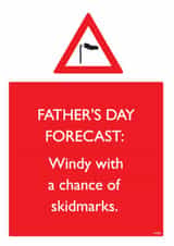 Funny Father’s Day Card - Windy Forecast created by Brainbox Candy