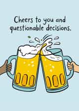 Happy Birthday Beer Pints Funny Card created by Olga Kondyleva