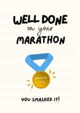 Classic Congratulations Card - Marathon Medal created by @HurrayHaus