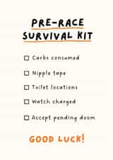 Funny Good Luck Card - Marathon Check List created by @HurrayHaus