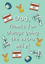 Birthday Card For Dad - Running - Going The Extra Mile created by Stuck Shop Gifts