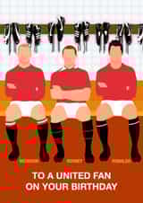 Birthday card for a United fan created by Paul Jones