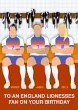 Birthday card for a Lionesses fan created by Paul Jones