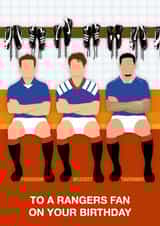 Birthday card for a Rangers fan created by Paul Jones