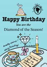 For that special Diamond of the season! Bridgerton inspired Happy Birthday card. created by Lil Nu Souk