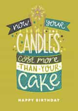 Cheeky hand lettered cake card created by Claire Wilson