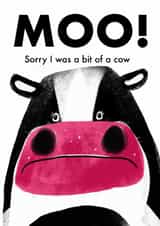 Funny Sorry Card - Cow created by Seaby Sketches