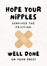 Funny Congratulations Card - Marathon Running - Nipples created by @HurrayHaus