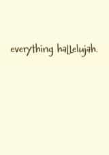 Everything hallelujah - Justin Bieber - thank you - grateful - encouragement created by Philippa Elizabeth Illustration