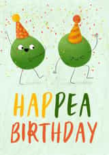Cute Birthday Card - Party Peas created by @oubergine
