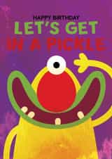 Pickle Monster Birthday Card created by Hole in my Pocket