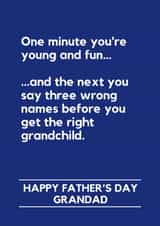 Funny Father's Day Card – For Grandad - Wrong Names created by Lemonade Insight