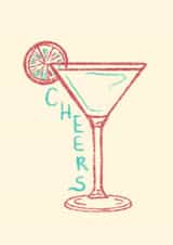 Cheers Cocktail Celebration Card created by Alice Ranson
