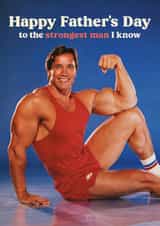 Funny Father's Day Card - Arnold Schwarzenegger - Retro Bodybuilder created by Bonne Nouvelle