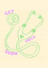 Get Well Soon Stethoscope Card created by Alice Ranson