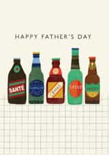 Classic Father's Day Card - Beer Bottles created by Laura Darrington Design Ltd.