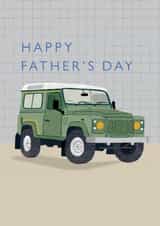 Classic Father's Day Card - Land Rover Defender created by Laura Darrington Design Ltd.