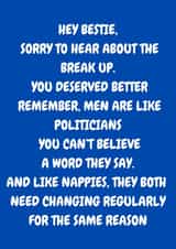 Funny, Sorry To Hear About The Break up Card created by The Awkward Card Company 