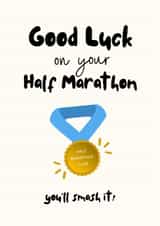 Classic Good Luck Card - Half Marathon Card created by @HurrayHaus
