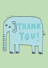 Cute Thank You Card - Elephant created by Heather Buchanan