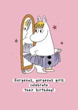 Cute Birthday Card - Moomin - For Her created by Moomin Characters