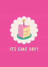 Cute Birthday Card - Scalloped Design - It's Cake Day! created by Lucy Maggie Designs