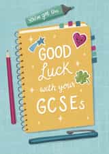 Classic Exams Card - GCSEs - Good Luck created by Silky Rose Design