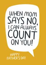 Funny Father's Day Card | Dad, The King of the Secret Yes created by Laurent Collective