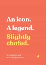 Funny Congratulations Card - Running - Slightly Chafed created by Jog On Studio