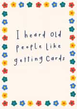 Funny Birthday Card - Old People Like Cards created by katie illustrated