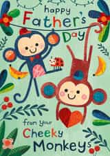 cute father's day card for Dad -  from your cheeky monkeys created by Lindsey Sagar