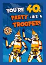 Classic Birthday Card - 40th - Stormtrooper - Star Wars created by Cardology
