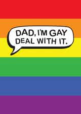 Classic Father's Day Card - I'm Gay - LGBTQ+ created by The Boy and the Bear