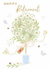 Traditional Retirement Card - Floral Topiary created by SABIVO Design by Sabina