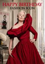 Fun Birthday Card - The Devil Wears Prada - Miranda Priestly - Fashion Icon created by Pink Peach Cards