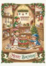 Festive Birthday Bake at Santa's Workshop created by Lunar Tree Studios