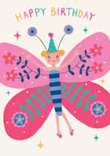 Pretty Birthday Card - Butterfly Fairy created by Jo Podmore