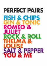 Classic Anniversary/Valentine's Day Card – Perfect Pairs created by Colin Stevens