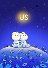 Cute Anniversary/Valentine's Day Card - Stargazing - Us created by Rebecca Bun
