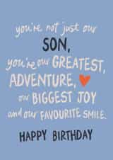 Classic Birthday Card - For Son - Our Greatest Adventure created by Sweetlove Press