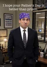Funny Father's Day Card - Prison Mike - The Office created by Pink Peach Cards