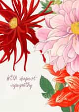 Sympathy card with flowers created by David Bennett