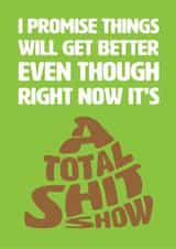 Rude Thinking of You Card - Shit Show - Pick Me Up - Encouragement created by Versed Aid