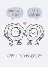 Cute 11th Anniversary - Steel - Pun created by Creaternet