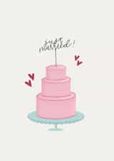 ‘Just Married’ Wedding Cake Card created by Kate Jones