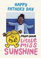 Personalised Father's Day Photo Card created by Mr. Men - Cute Father’s Day Card - Mr. Men - From Daughter - Little Miss Sunshine