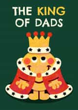 Cute Father's Day Card - King of Dads - Mr Men - Mr Happy created by Mr. Men