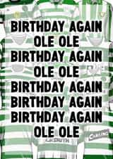 Fun Birthday Card - Football - Celtic Champions Again - Scottish Premier League Champions created by ZB CREATIVE